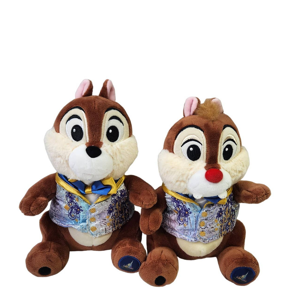 Disney Chip & Dale 50th Anniversary Brown Chipmunks Stuffed Animal Plush Toy 8"